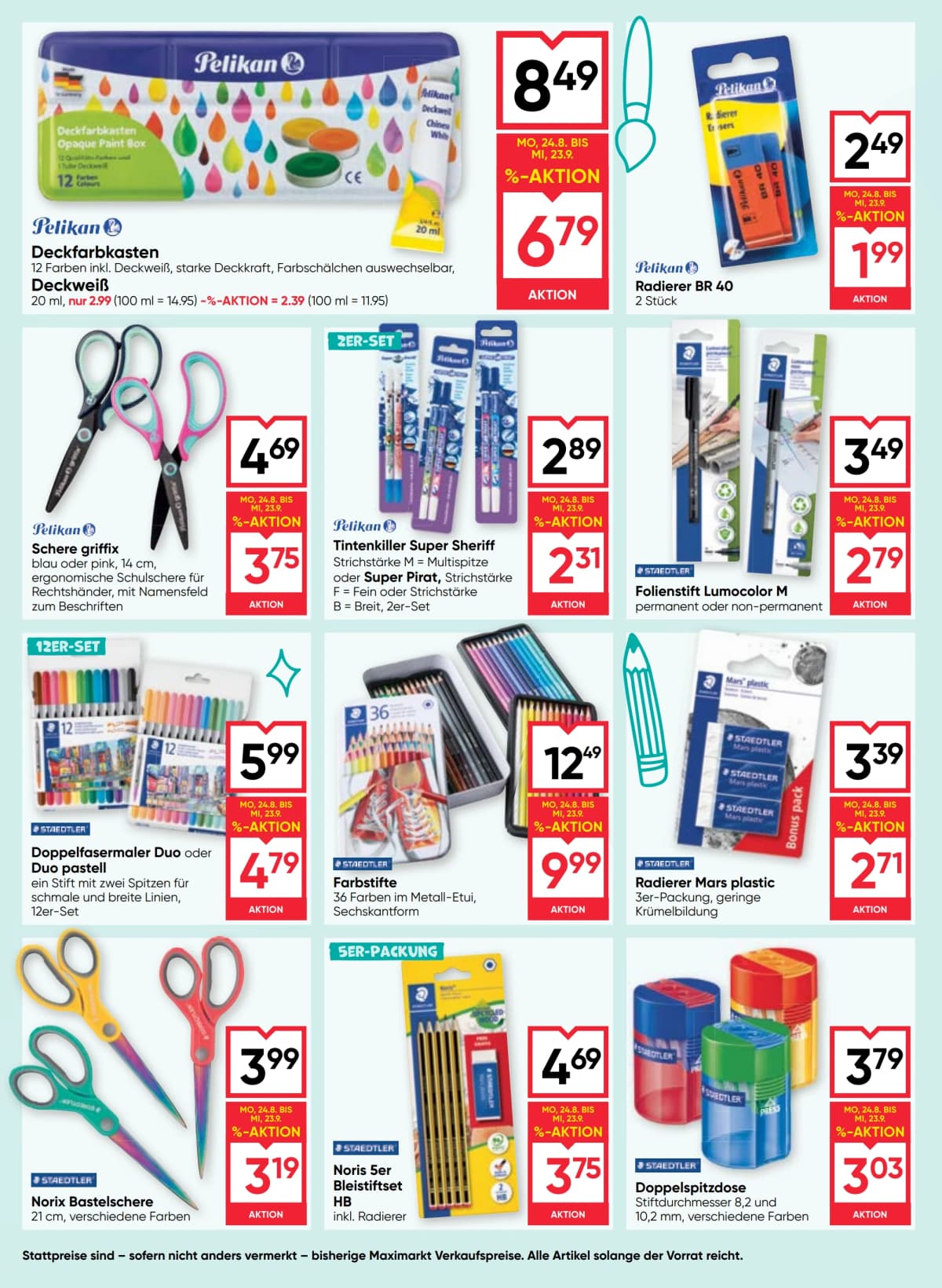 Seite 14 des Maximarkt Flugblatts – Back To School ab 23.08.2026.