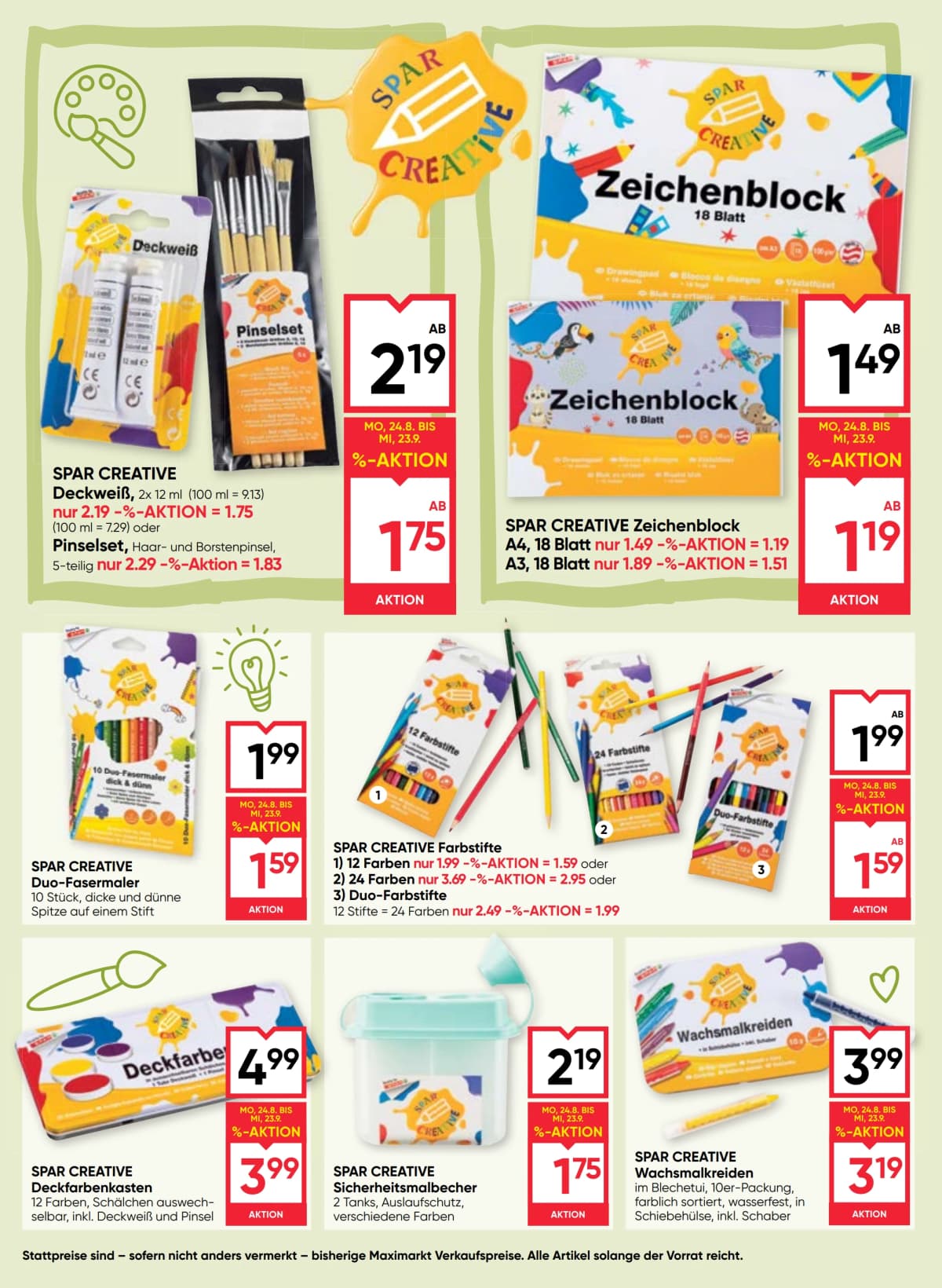 Seite 18 des Maximarkt Flugblatts – Back To School