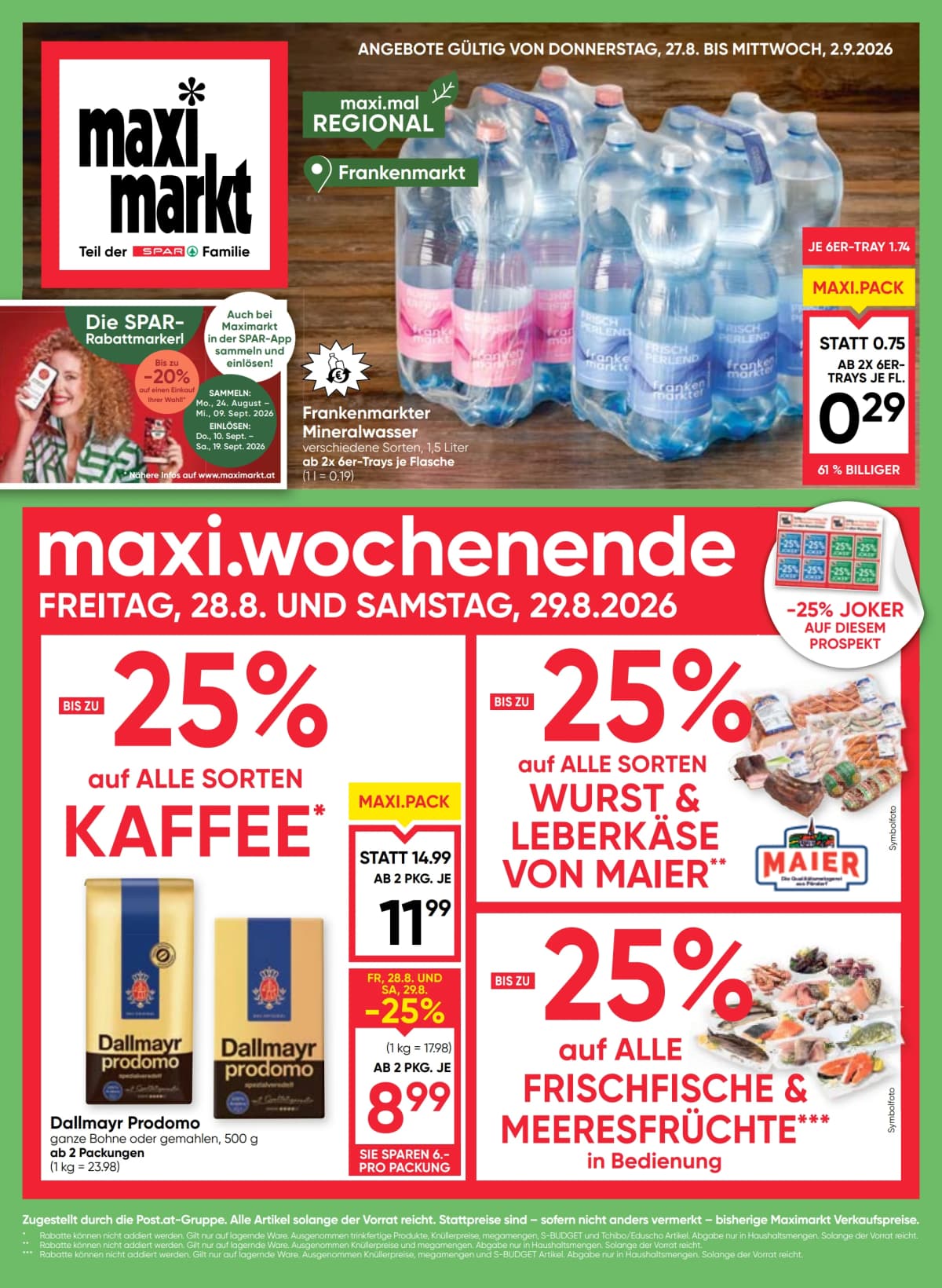 Seite 1 des Maximarkt Flugblatts – Aktuelle Angebote ab 09.09.2026.