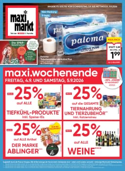 Seite 1 des Maximarkt Prospekts Aktuelle Angebote