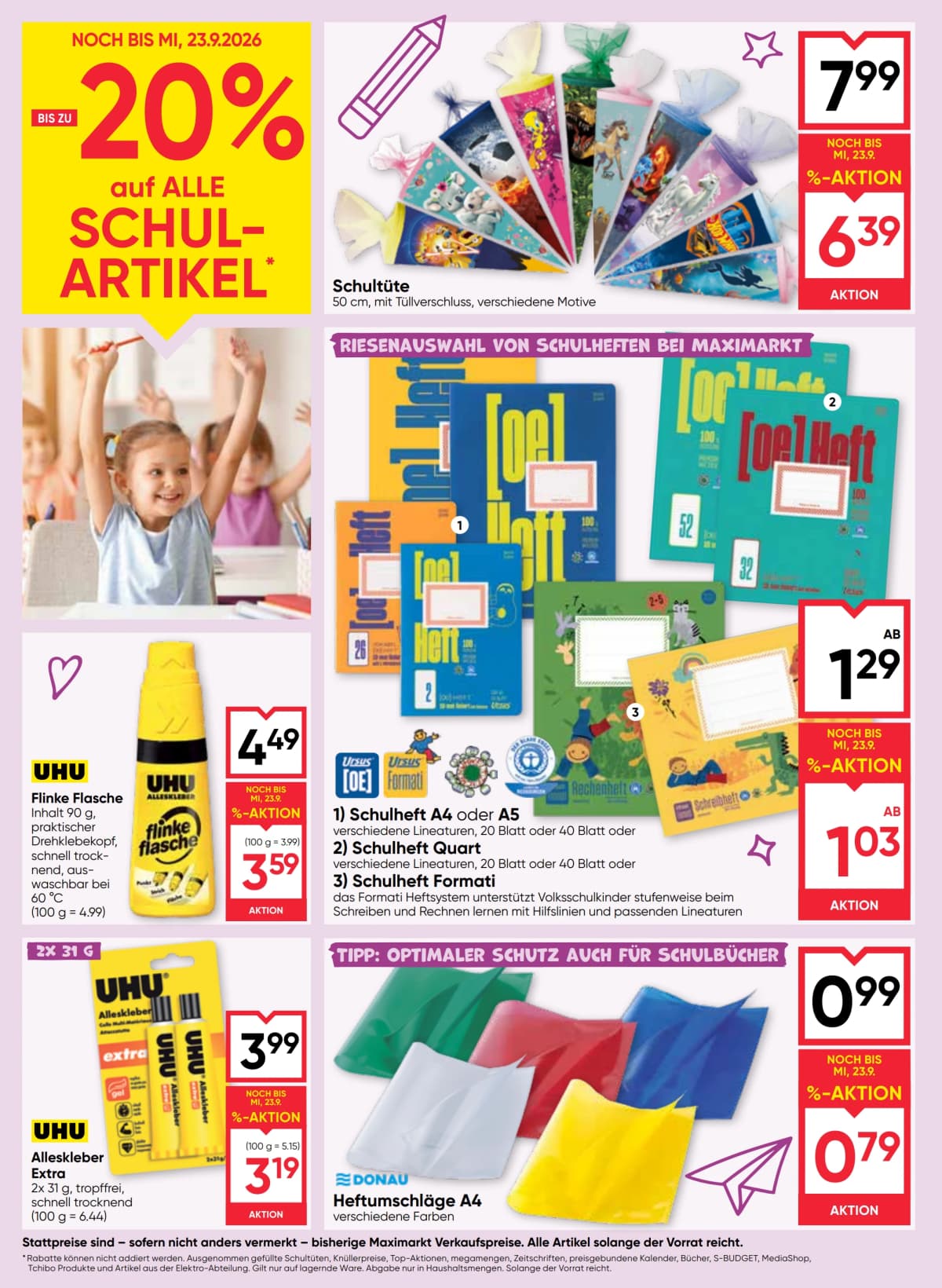 Seite 20 des Maximarkt Flugblatts – Aktuelles Flugblatt ab 08.09.2026.