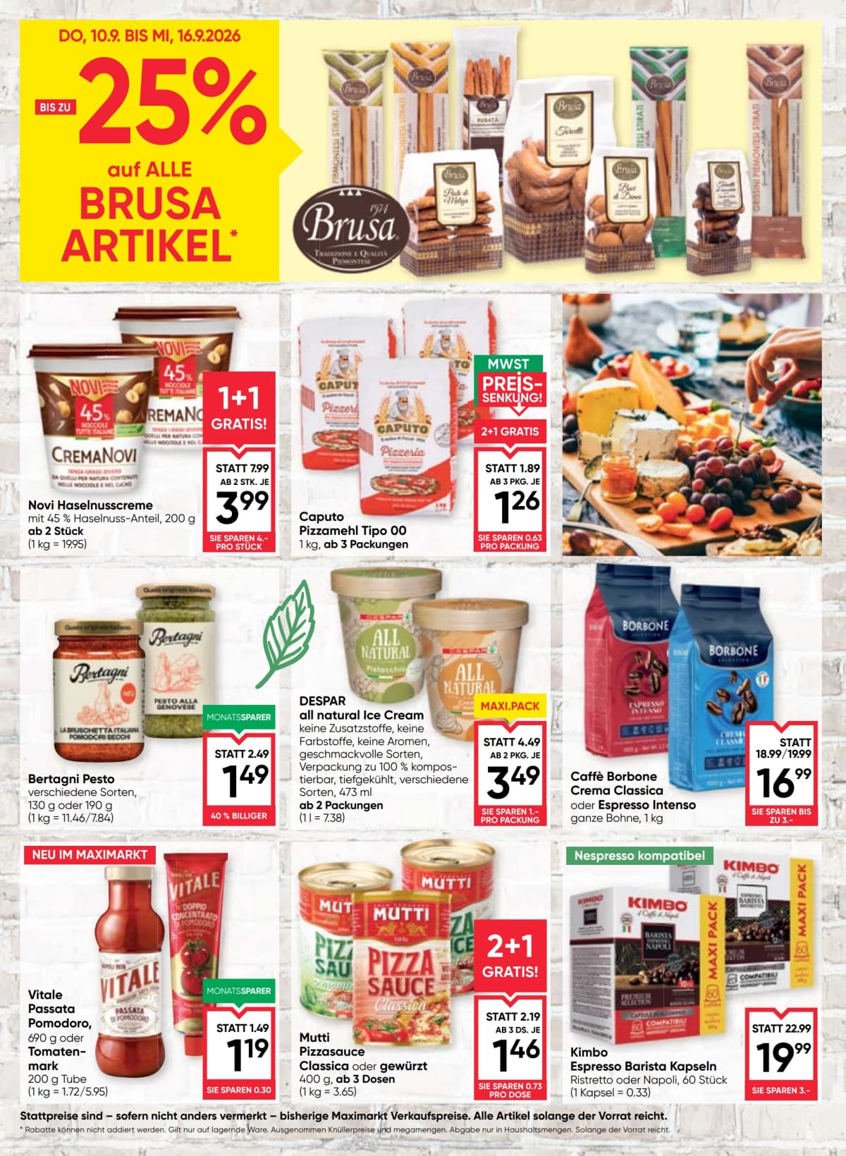 Seite 4 des Maximarkt Flugblatts – Bella Italia