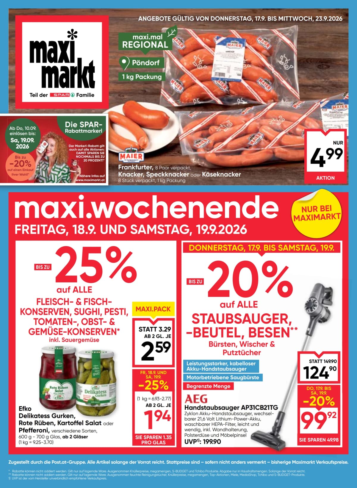Maximarkt katalog Aktuelles Flugblatt, 17.09.2026. – 23.09.2026.