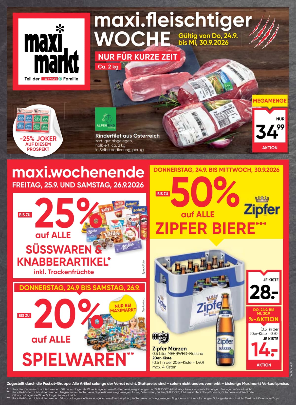 Seite 1 des Maximarkt Flugblatts – Aktuelles Flugblatt