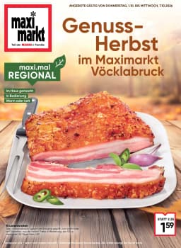 Seite 1 des Maximarkt Prospekts Genuss Herbst