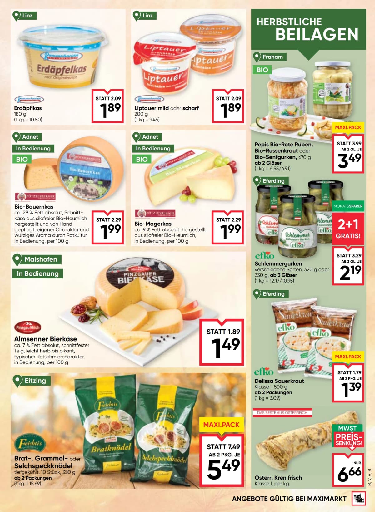 Seite 5 des Maximarkt Flugblatts – Genuss Herbst