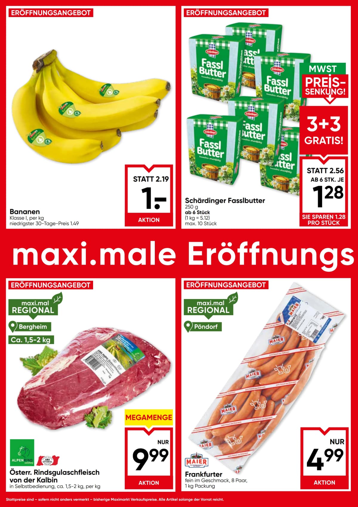 Seite 2 des Maximarkt Flugblatts – Linz - Neu Eröffnung