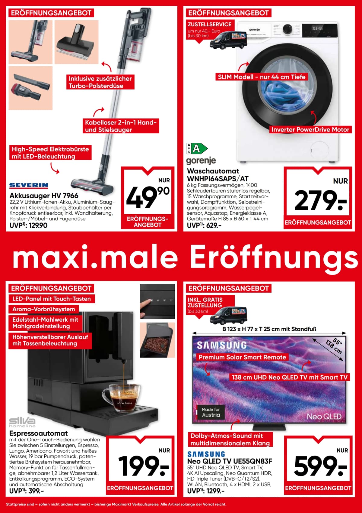 Seite 4 des Maximarkt Flugblatts – Linz - Neu Eröffnung