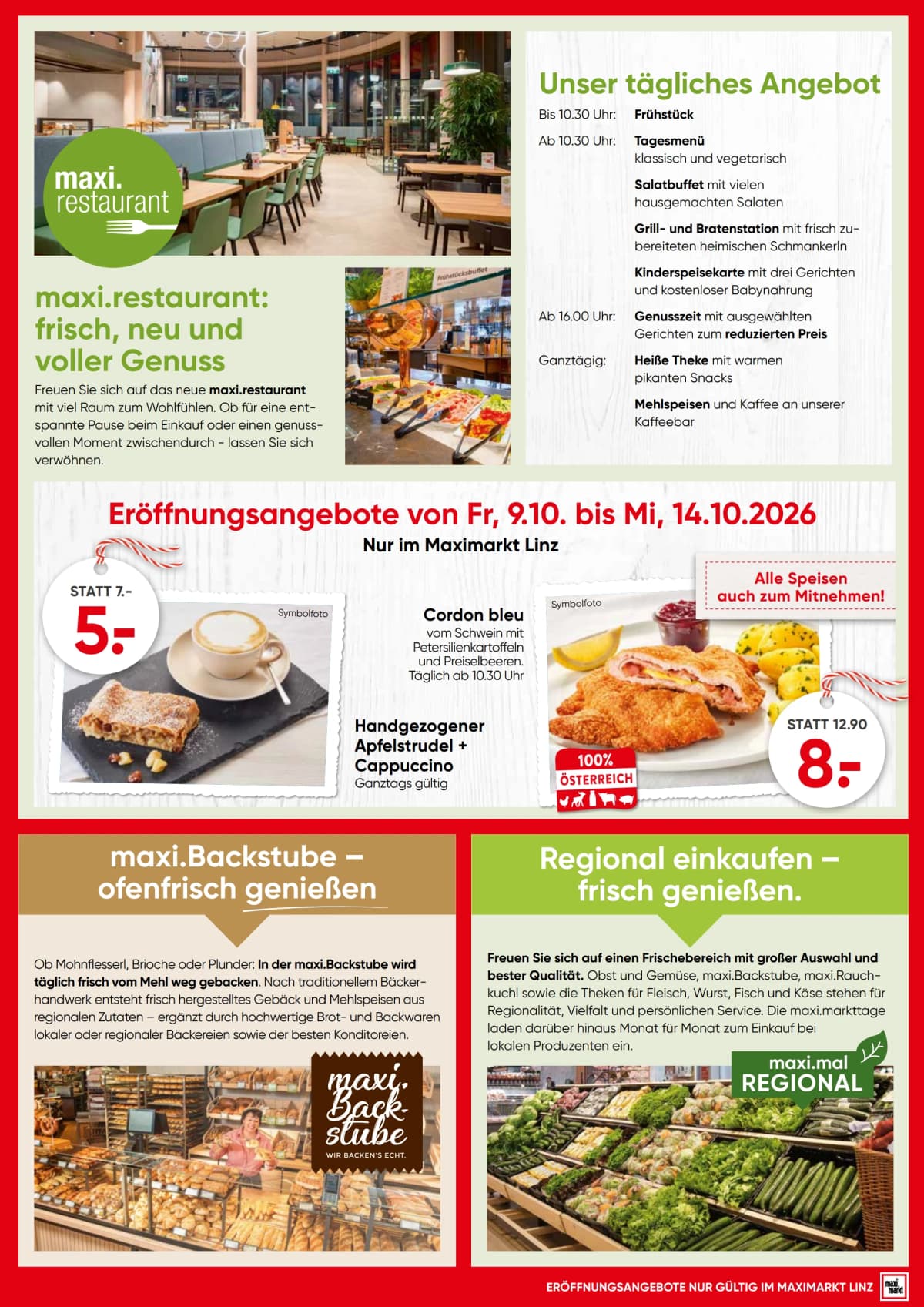 Seite 7 des Maximarkt Flugblatts – Linz - Neu Eröffnung