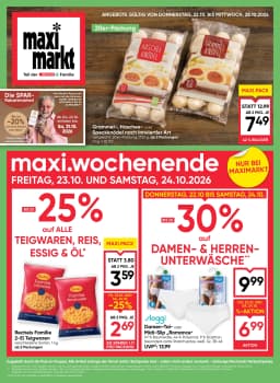 Seite 1 des Maximarkt Prospekts Aktuelles Flugblatt