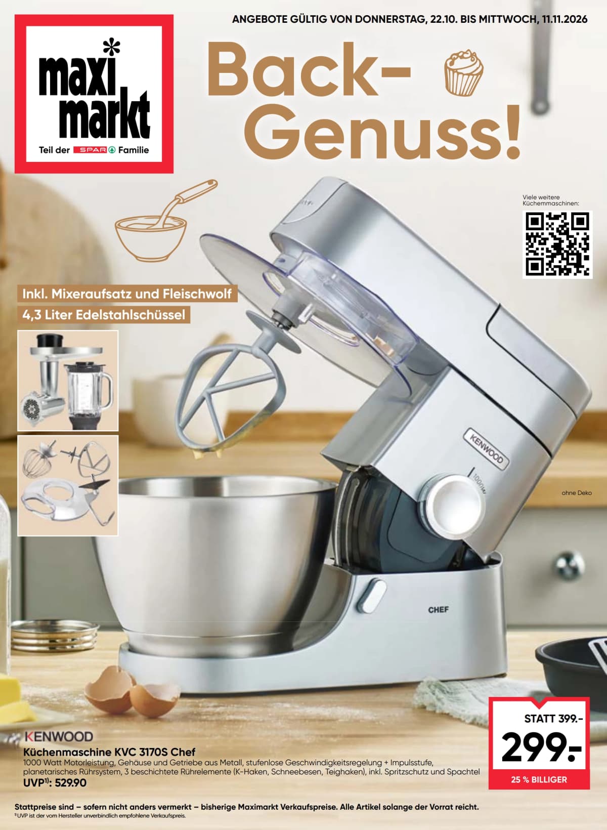 Maximarkt katalog Back-Genuss, 22.10.2026. – 11.11.2026.