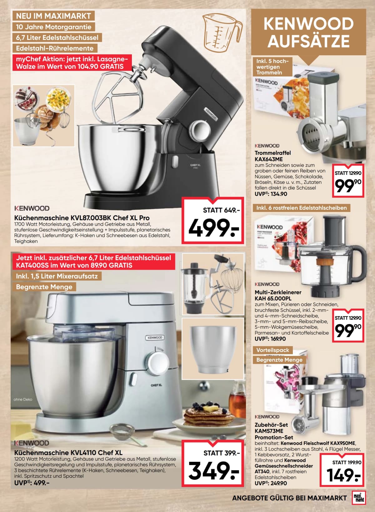 Seite 3 des Maximarkt Flugblatts – Back-Genuss