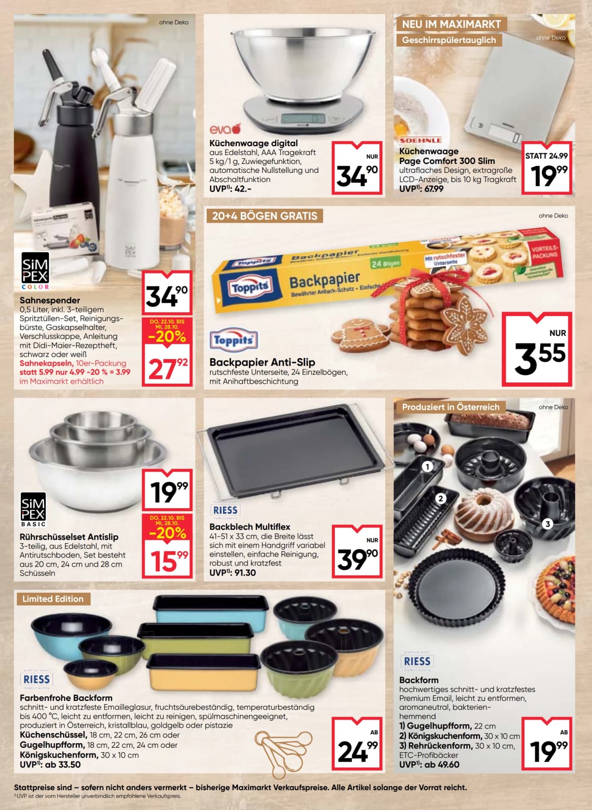 Seite 8 des Maximarkt Flugblatts – Back-Genuss