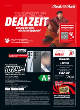 Seite 1 des MediaMarkt Prospekts Herbszeit Deals