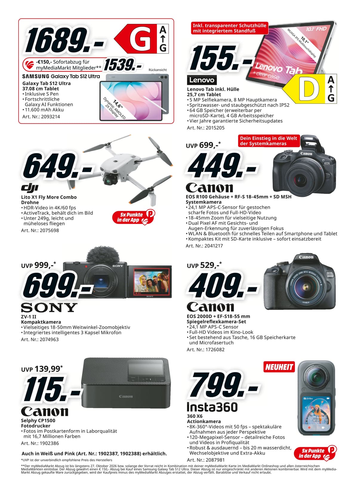 Seite 7 des MediaMarkt Flugblatts – Herbszeit Deals
