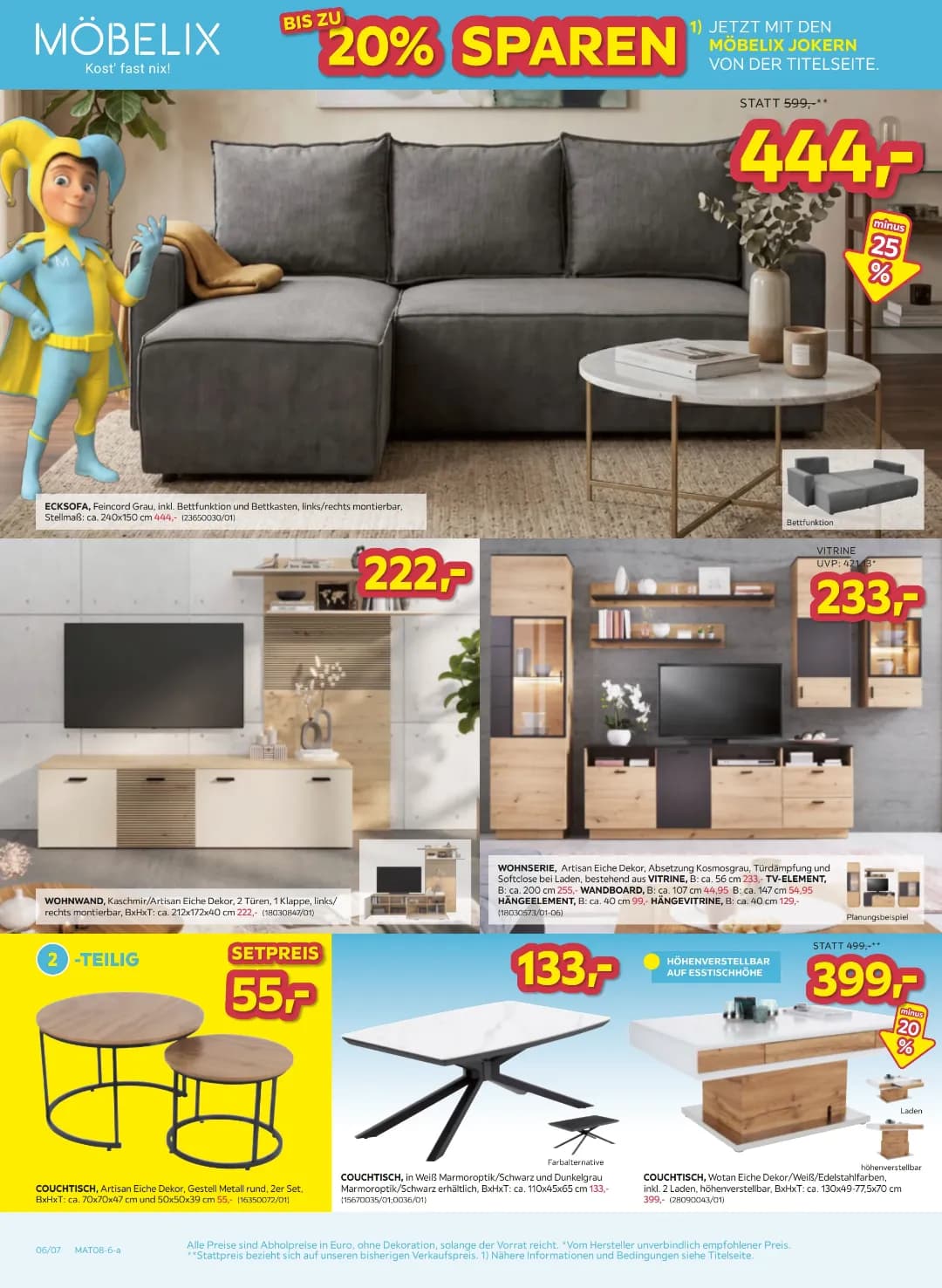 Seite 6 des Möbelix Flugblatts – 20% Sparen ab 31.07.2026