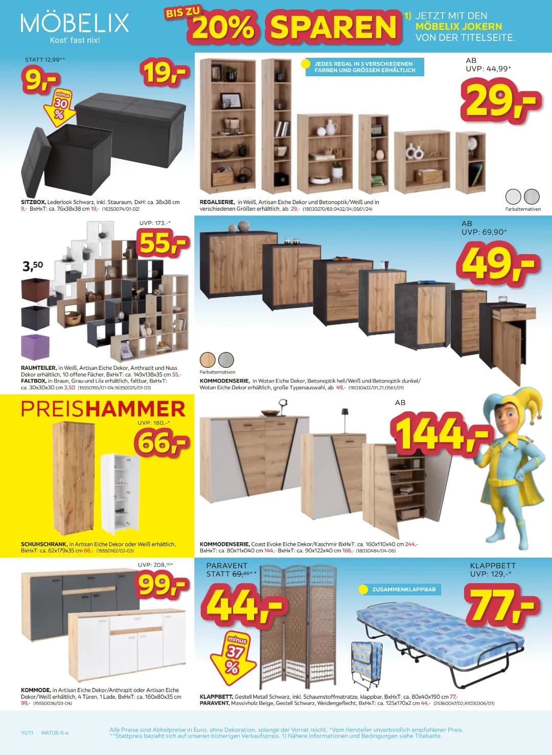 Seite 10 des Möbelix Flugblatts – 20% Sparen ab 31.07.2026