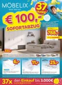 Titelblatt des Möbelix Prospekts 100 € Sofortabzug