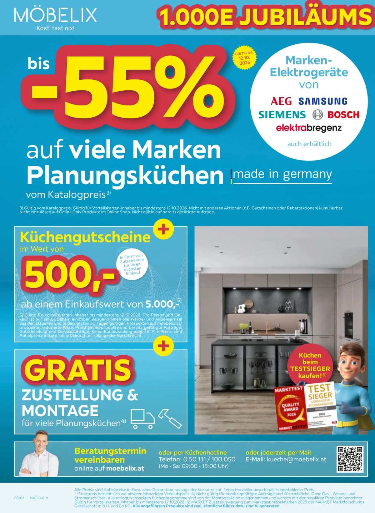 Seite 6 des Möbelix Flugblatts – 100 € Sofortabzug