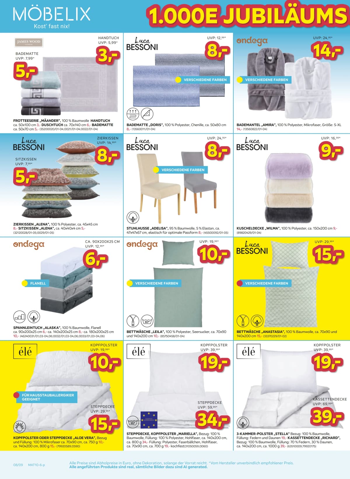 Seite 8 des Möbelix Flugblatts – 100 € Sofortabzug