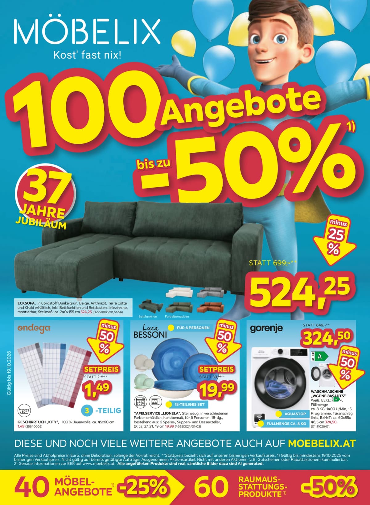 Möbelix katalog Bis zu -50%, 13.10.2026. – 19.10.2026.