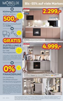 Seite 2 des Möbelix Prospekts Kuchen Studio