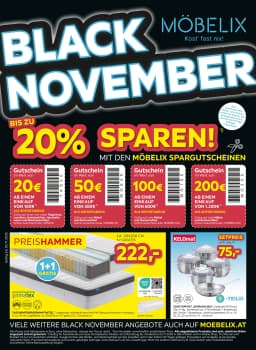 Seite 1 des Möbelix Prospekts Black November