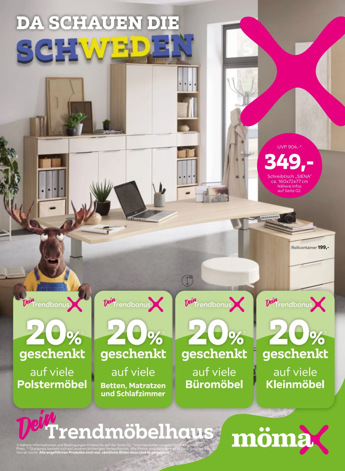 Seite 1 des Mömax Flugblatts – Aktuelle Angebote ab 23.08.2026.