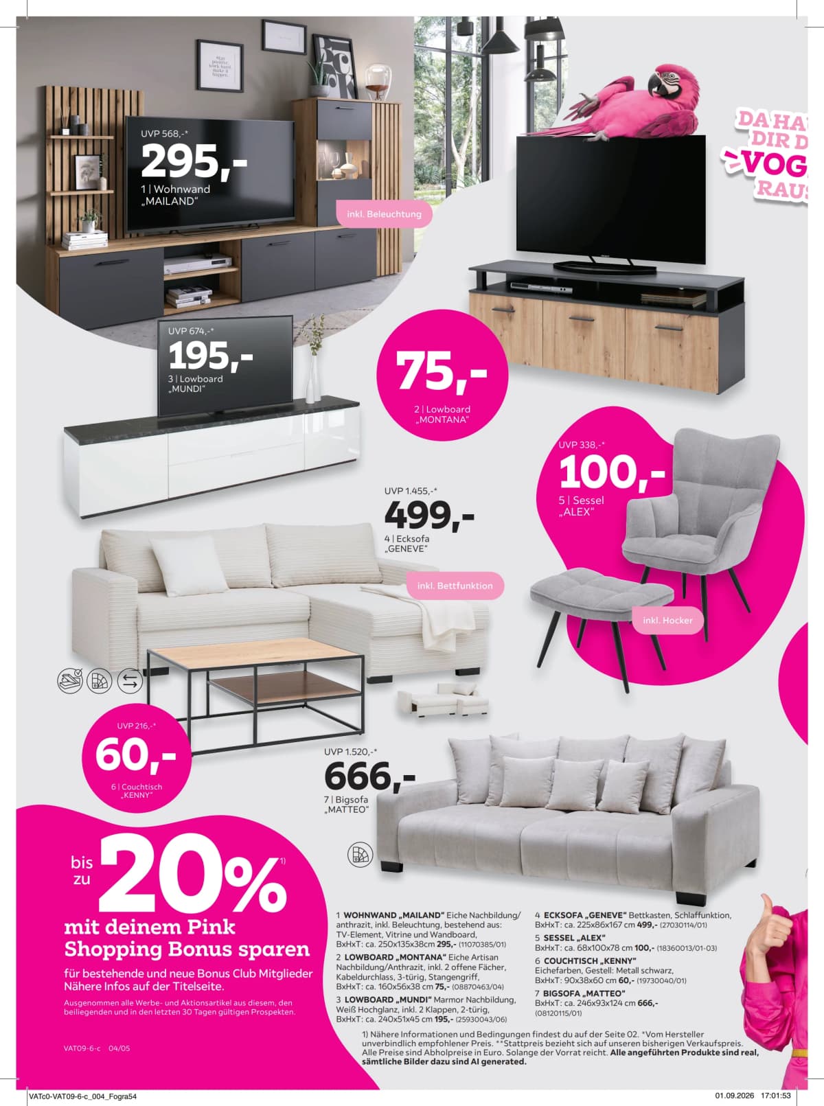Seite 4 des Mömax Flugblatts – Bis zu 20%