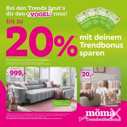 Seite 1 des Mömax Prospekts Bis zu 20%