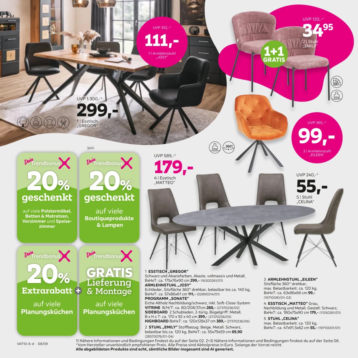 Seite 8 des Mömax Flugblatts – Bis zu 20%