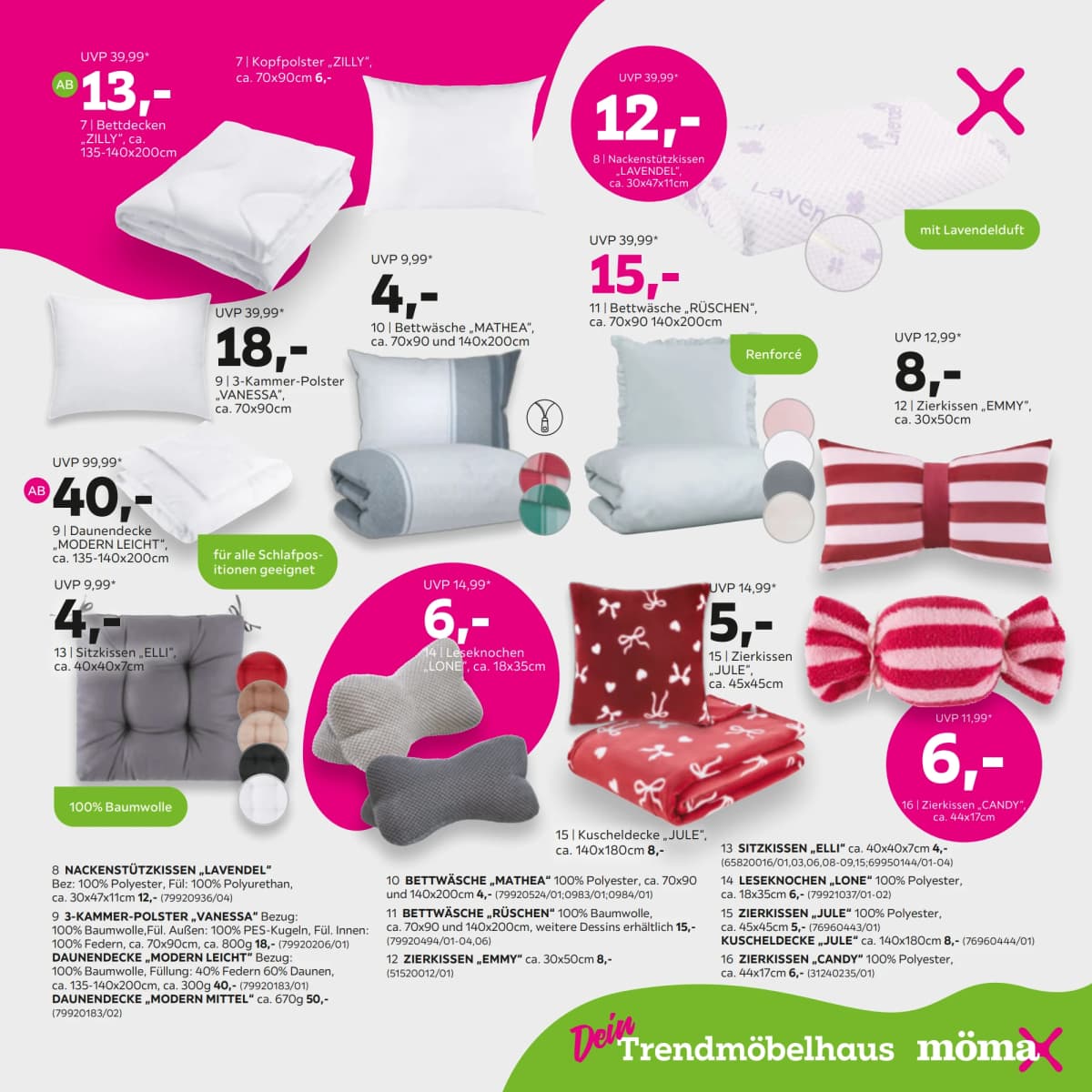Seite 15 des Mömax Flugblatts – Bis zu 20%