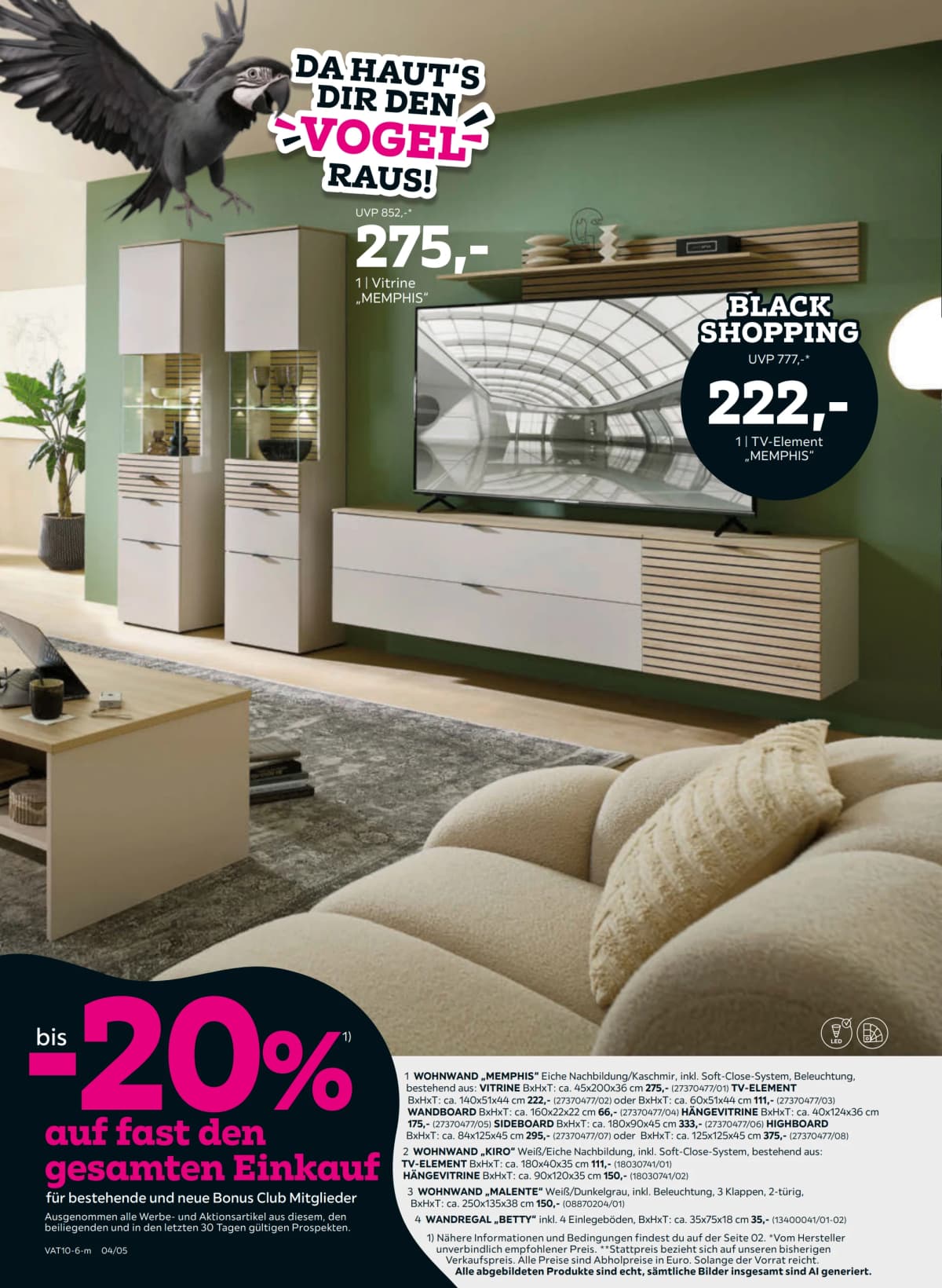 Seite 4 des Mömax Flugblatts – Bis -20%