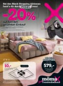 Titelblatt des Mömax Prospekts Bis zu -20%