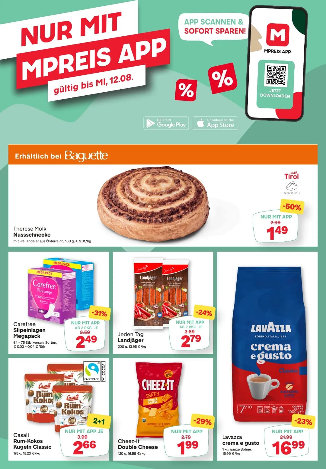 Seite 13 des MPREIS Flugblatts – Wochenangebote ab 31.07.2026