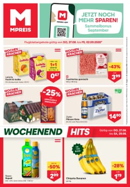 Seite 1 des MPREIS Prospekts Aktuelle Angebote