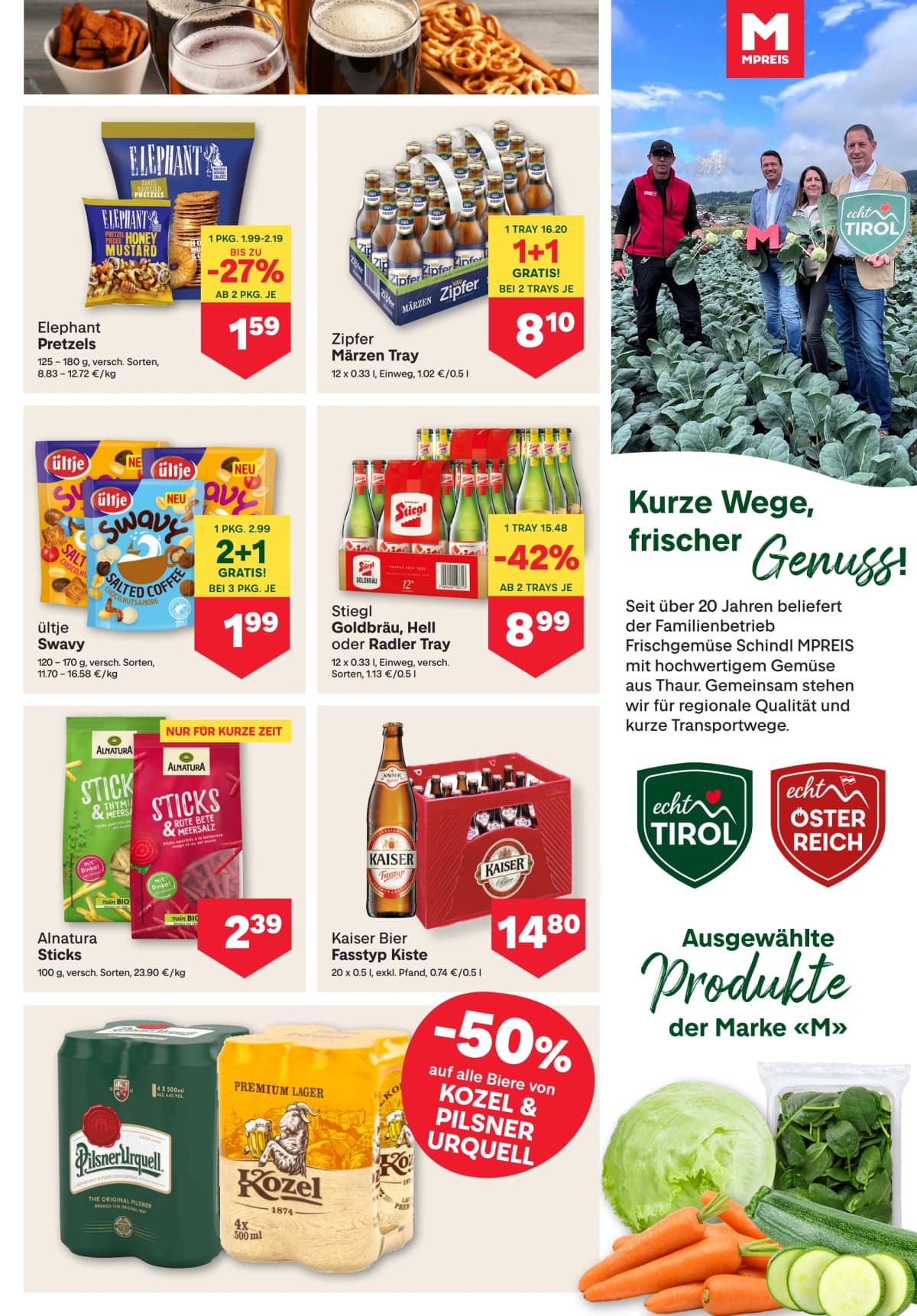 Seite 9 des MPREIS Flugblatts – Aktuelle Angebote