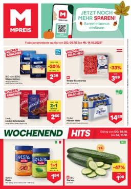 Seite 1 des MPREIS Prospekts Aktuelle Angebote