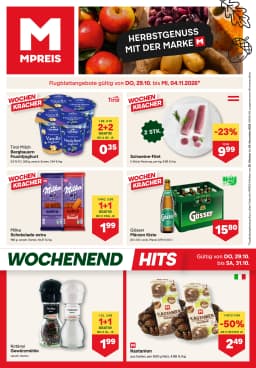 Seite 1 des MPREIS Prospekts Aktuelle Angebote