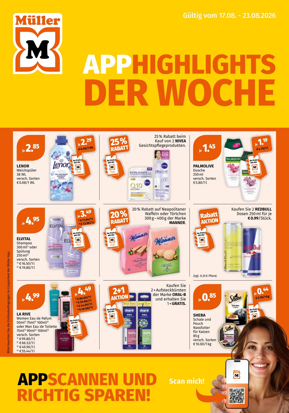 Seite 1 des Müller Flugblatts – App Highlights der Woche