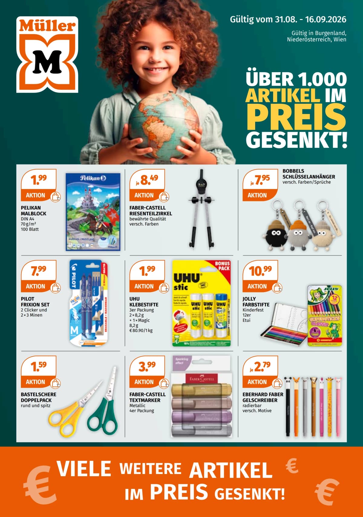 Seite 1 des Müller Flugblatts – Die Schule ruft ab 09.09.2026.