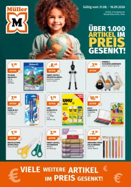 Seite 1 des Müller Prospekts Die Schule ruft