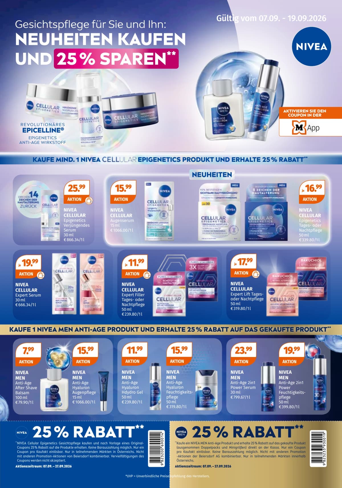 Titelblatt des Müller Prospekts Unsere NIVEA Must-haves!