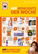Titelblatt des Müller Prospekts App Highlights der Woche