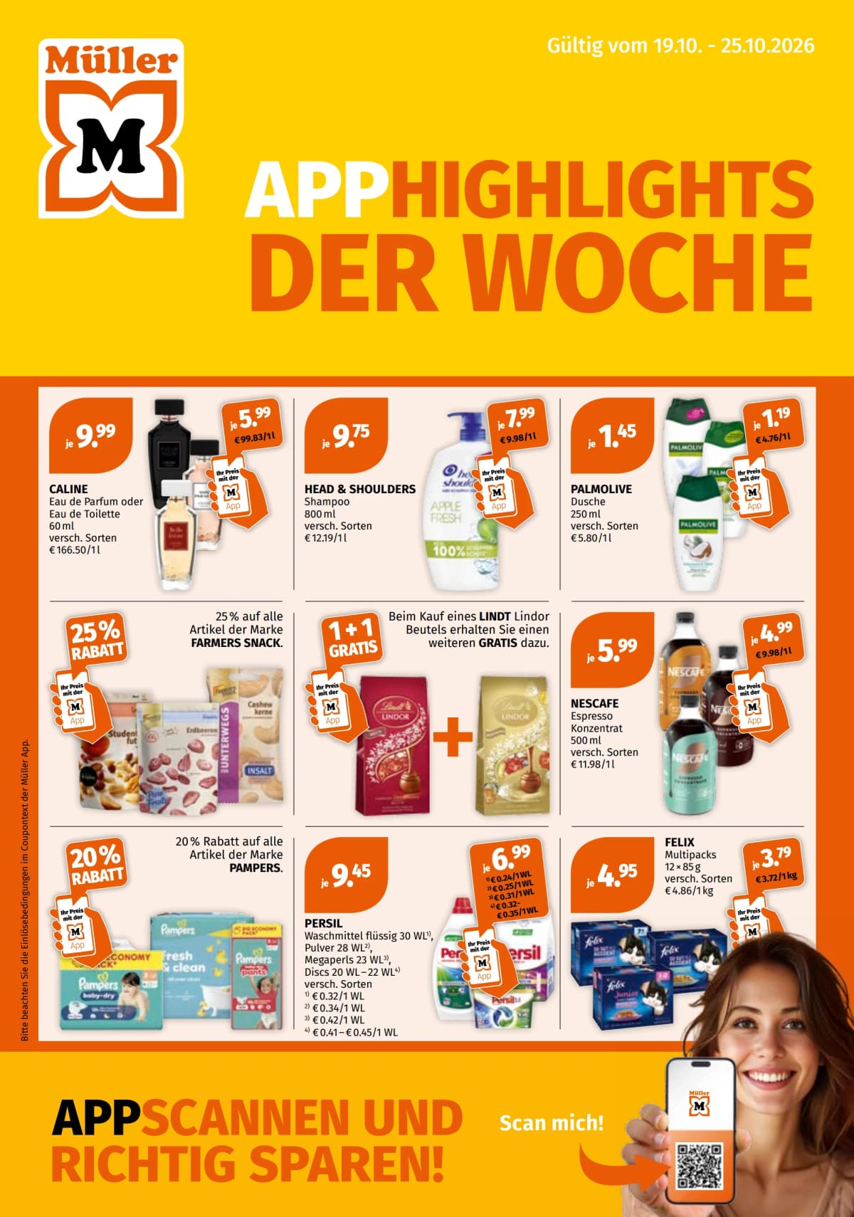 Seite 1 des Müller Flugblatts – App-Highlights der Woche