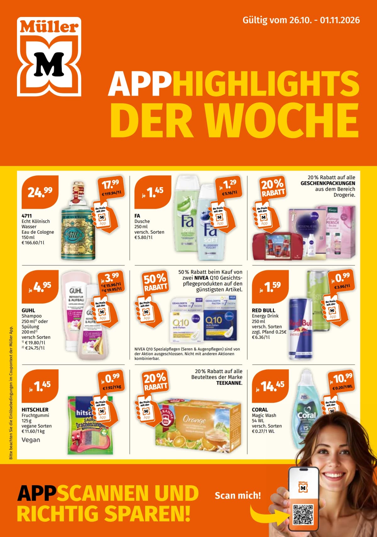 Seite 1 des Müller Flugblatts – App-Highlights