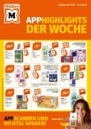 Titelblatt des Müller Prospekts App-Highlights