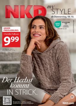 Seite 1 des NKD Prospekts Der Herbst kommt in Strick