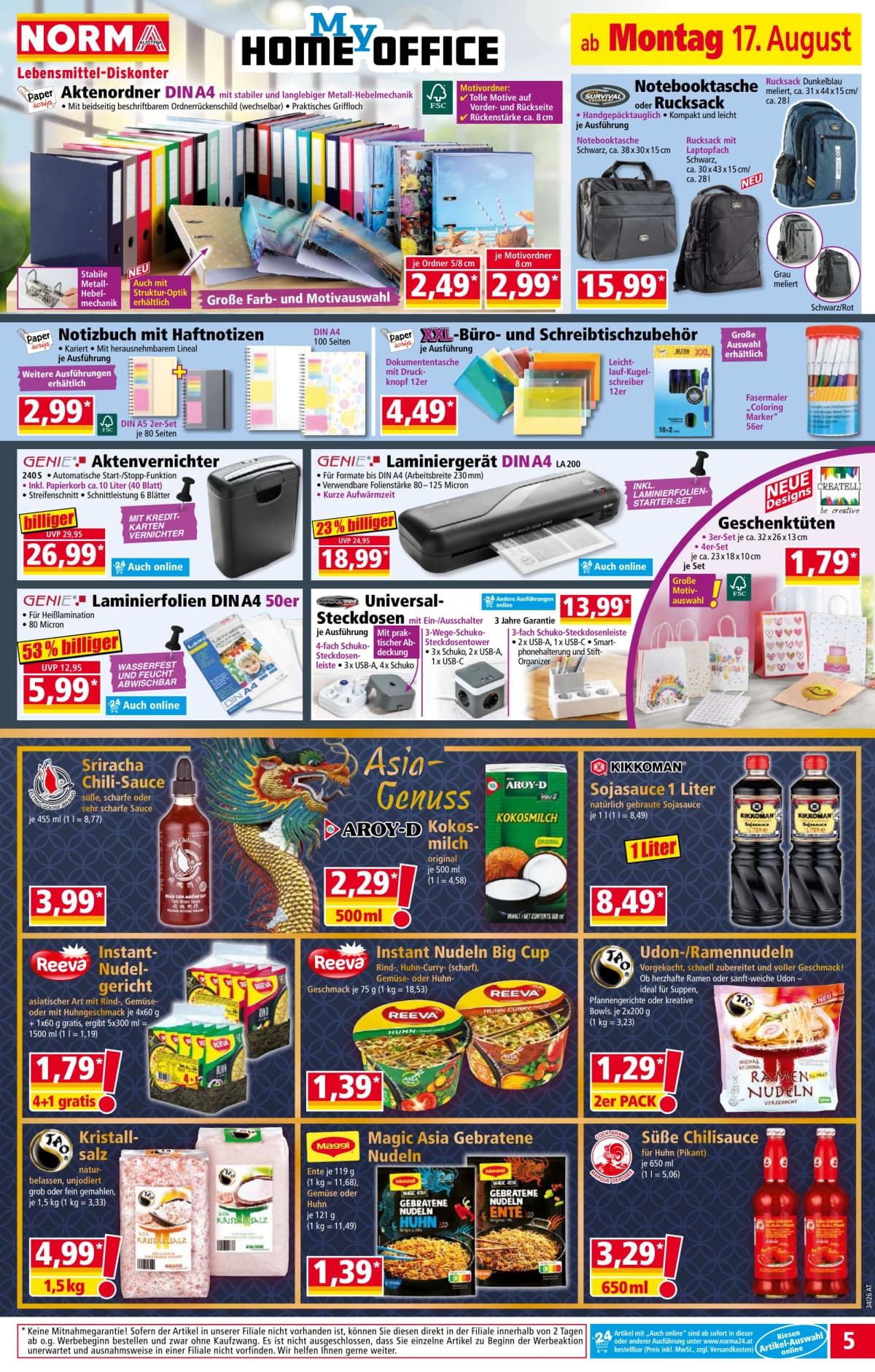 Seite 5 des Norma Flugblatts – Aktuelle Angebote ab 23.08.2026.