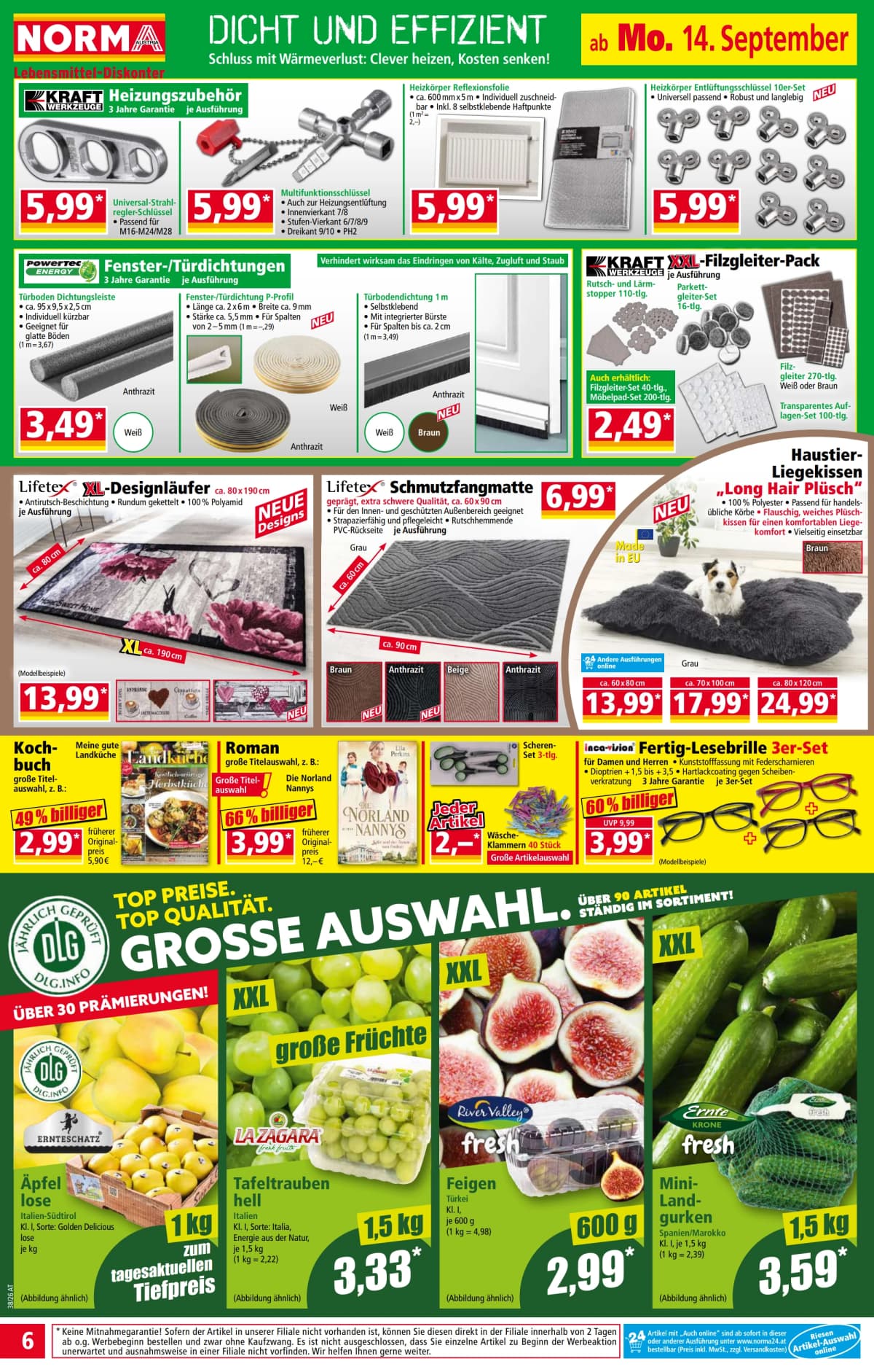 Seite 6 des Norma Flugblatts – Aktuelle Angebote ab 08.09.2026.